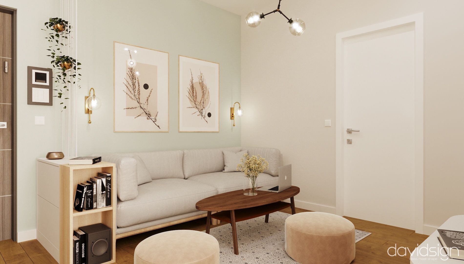 Design interior Interior design: 3-Room Apartment at West Residence, RO Oradea România Davidsign - 4