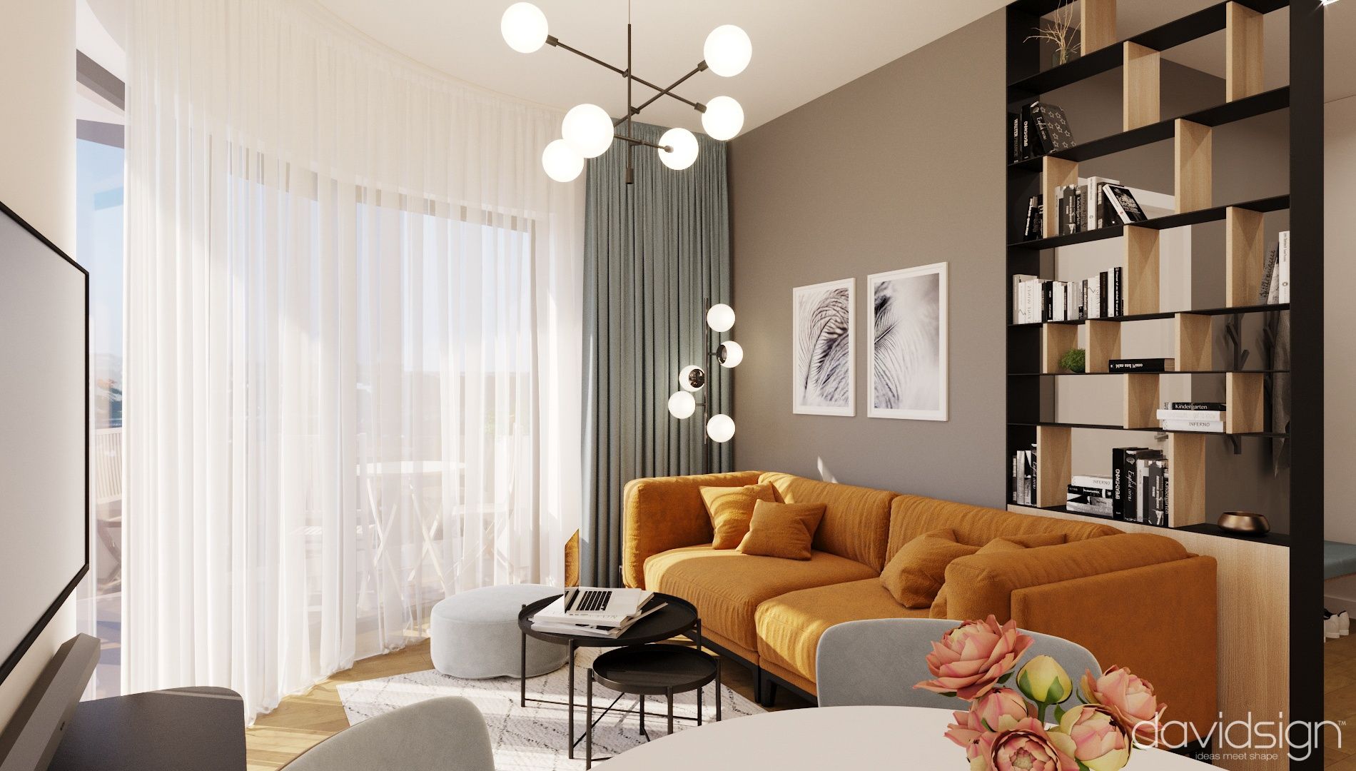 Interior design: 3-Room Apartment at West Residence, RO