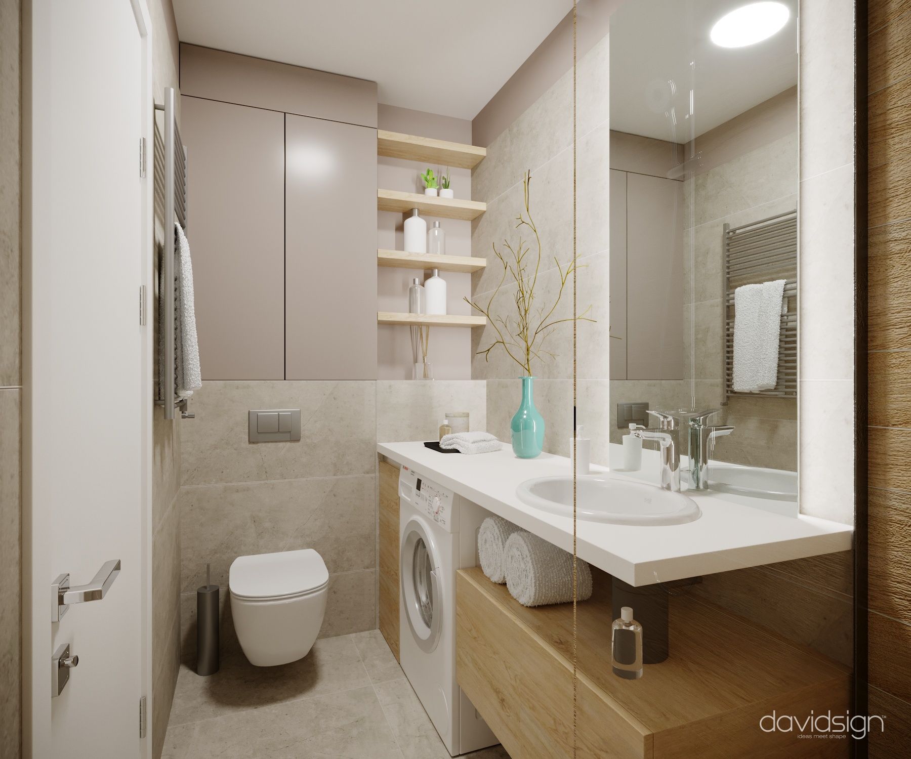 Design interior One-Room Apartment In Oradea Oradea România Davidsign - 6