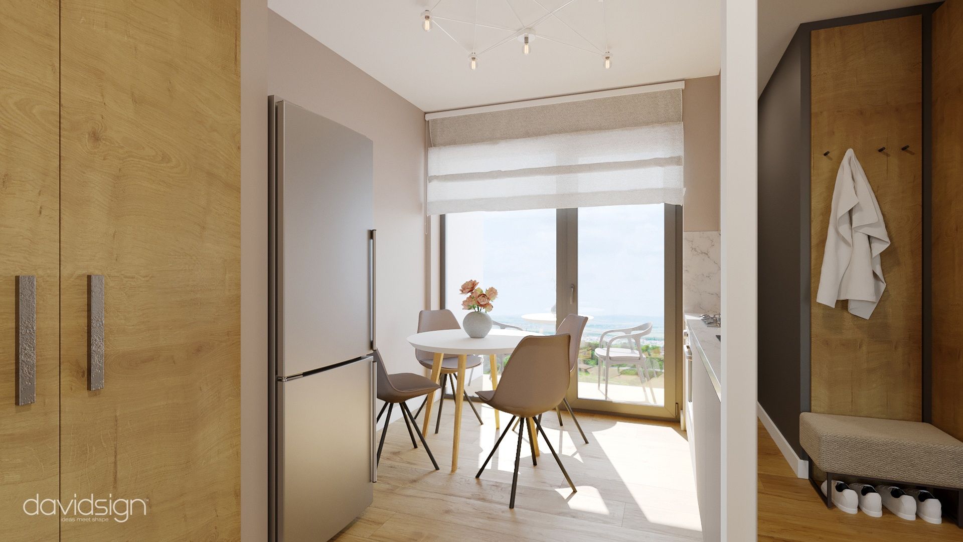 Design interior One-Room Apartment In Oradea Oradea România Davidsign - 3