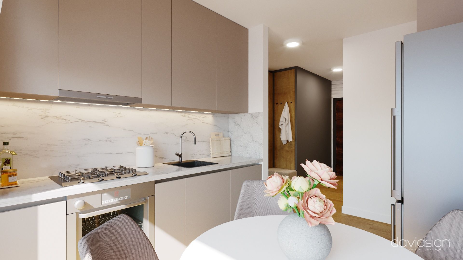 Design interior One-Room Apartment In Oradea Oradea România Davidsign - 4