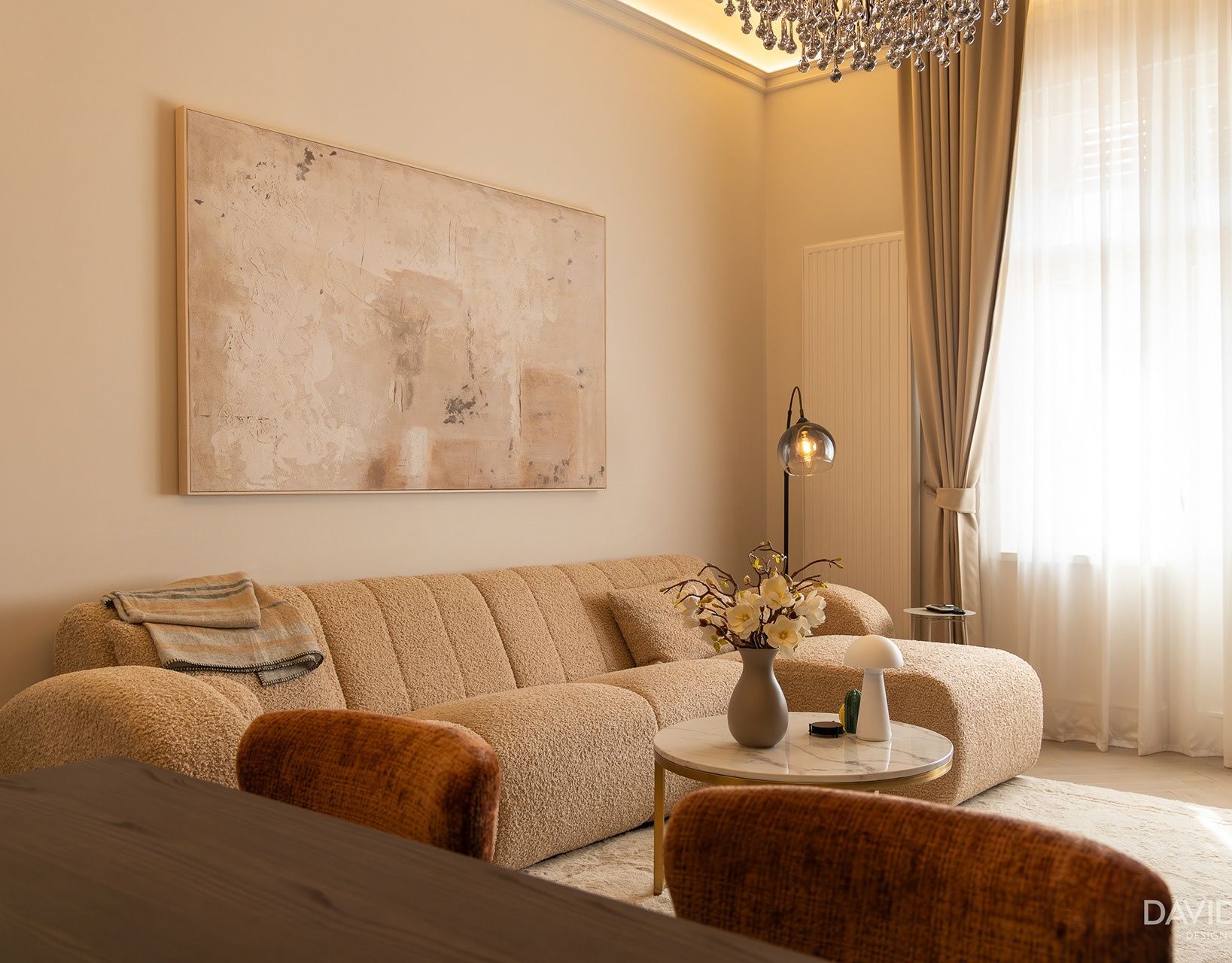 Design interior living premium open space The Nest rezidențial - Davidsign Oradea